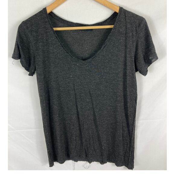 Allsaints Metallic Grey Silver Tshirt Size Small - Picture 1 of 4
